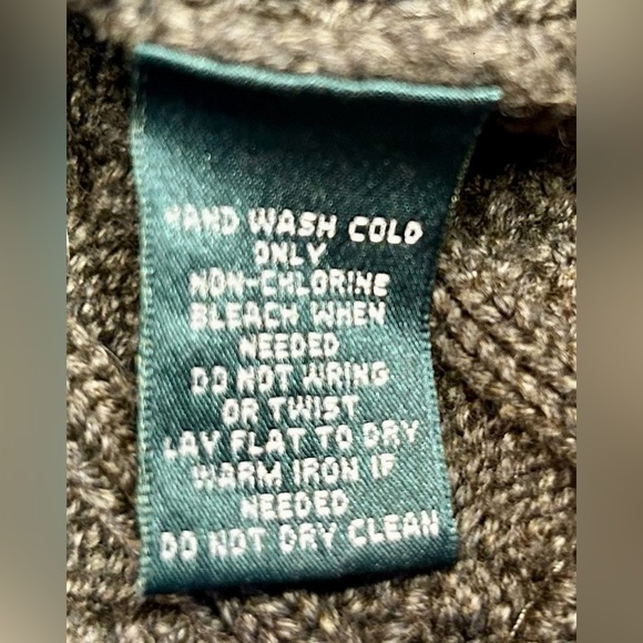 Lauren Ralph Lauren Cotton Cable Knit Green Cardigan with Hook & Eye Closure, M - Picture 6 of 9